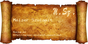 Meizer Szulamit névjegykártya